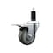Service Caster 3.5'' Gray Poly Swivel 1-1/4'' Expanding Stem Caster Total Lock Brake SCC-EXTTL20S3514-PPUB-114 - alternate 1